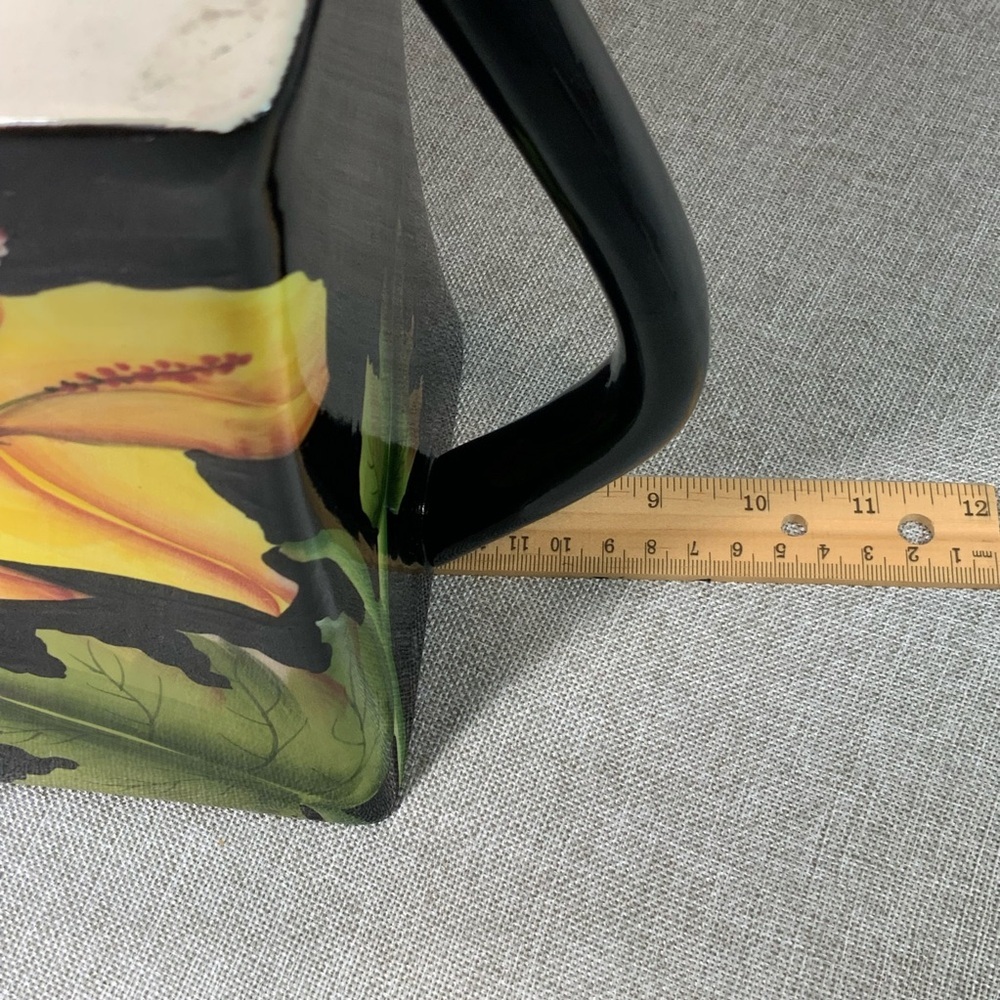 Pacific Rim Hand Painted Floral Pitcher/Vase - Picture 9 of 11